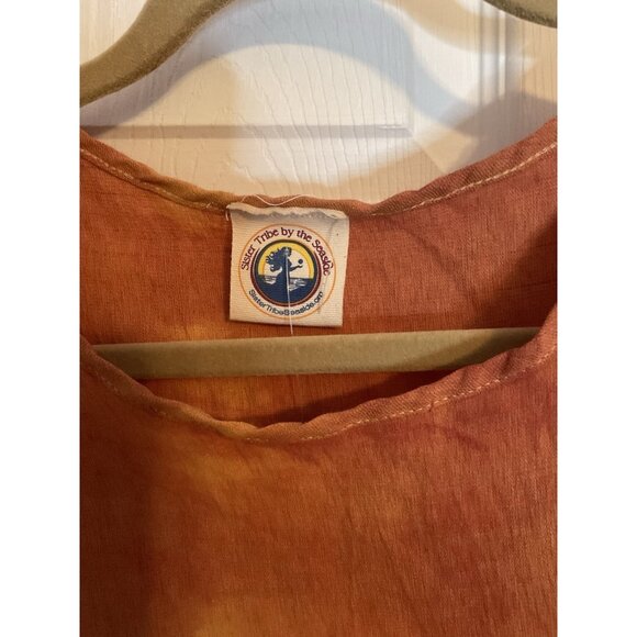 Sister Tribe By The Seaside Burnt Orange Outfit Set Top Pants Pockets Size Small - Picture 3 of 6